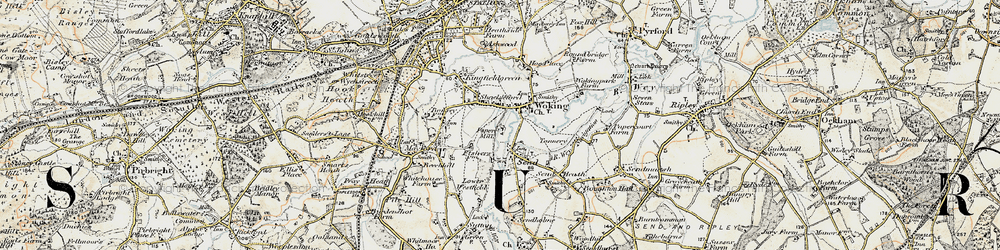 Old map of Cartbridge in 1897-1909