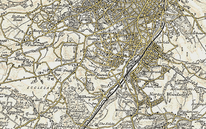 Old map of Carter Knowle in 1902-1903