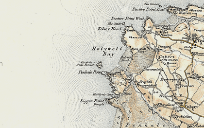 Old map of Ligger Point in 1900