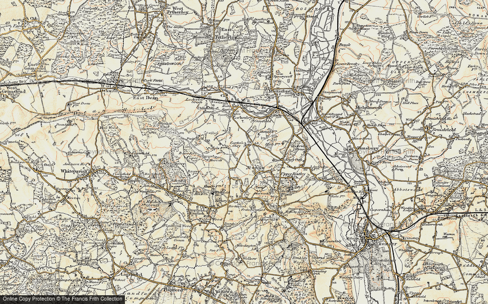 Old Map of Carter's Clay, 1897-1909 in 1897-1909