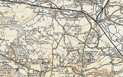 Old map of Carter's Clay in 1897-1909