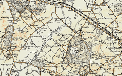 Old map of Carter's Hill in 1897-1909