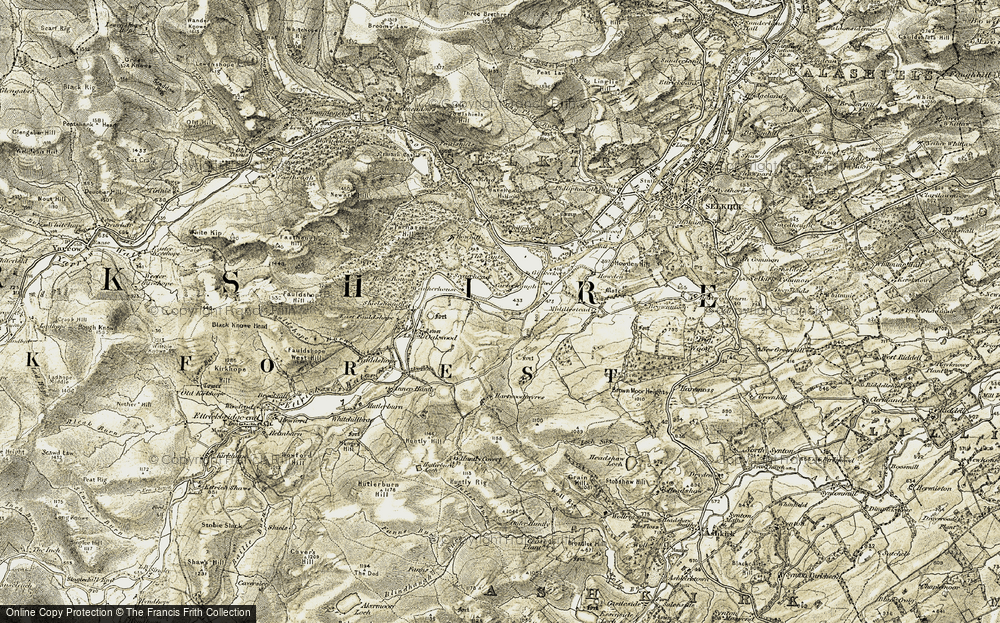 Old Map of Carterhaugh, 1904 in 1904