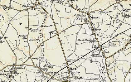 Old map of Carterton in 1898-1899