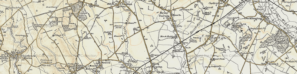 Old map of Carterton in 1898-1899