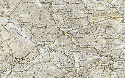 Old map of Birkenside in 1901-1904