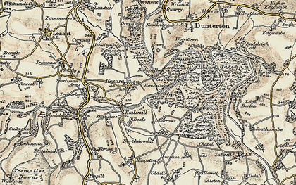 Old map of Bishops Rock in 1899-1900