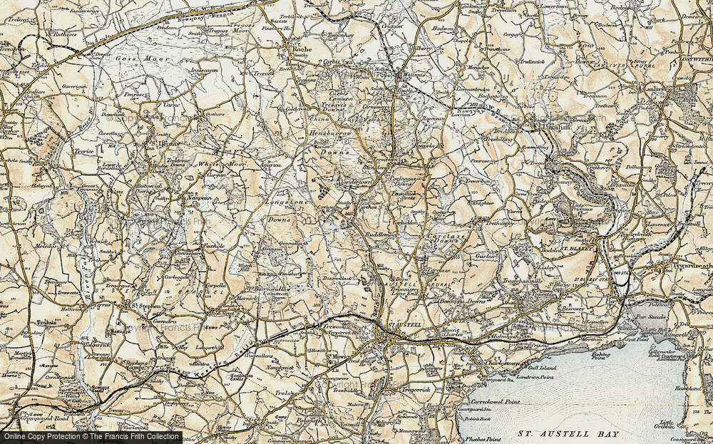 Old Map of Historic Map covering Ruddlemoor in 1900