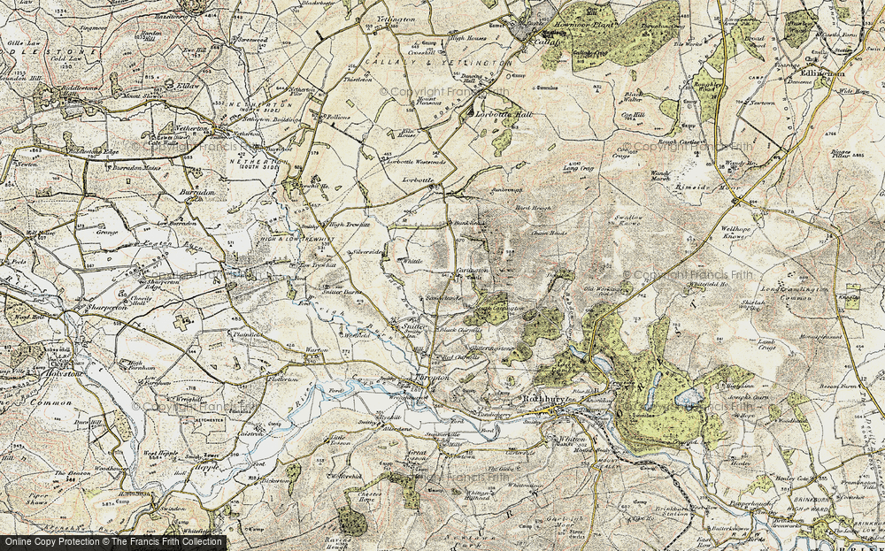 Old Map of Historic Map covering Whittle in 1901-1903