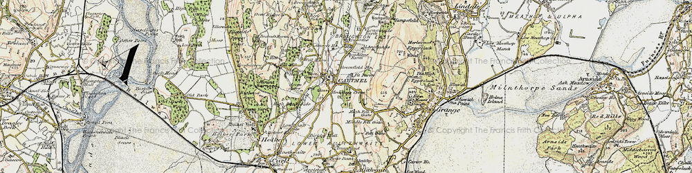 Old map of Cartmel in 1903-1904