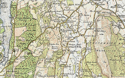 Old map of Cartmel Fell in 1903-1904