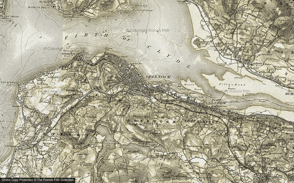 Old Map of Cartsdyke, 1905-1907 in 1905-1907