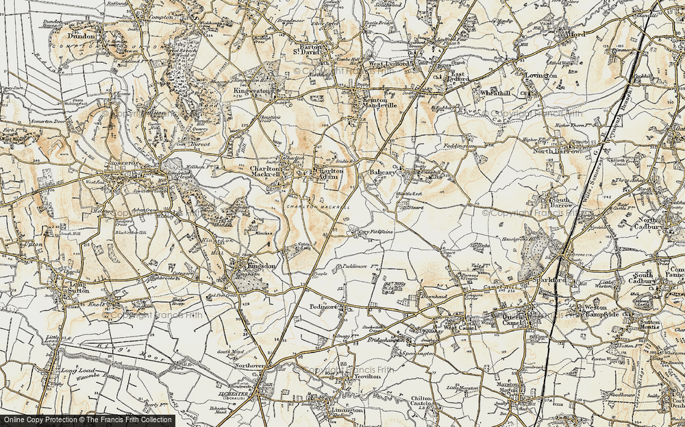 Old Map of Cary Fitzpaine, 1899 in 1899