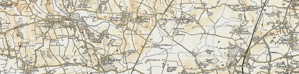 Old map of Cary Fitzpaine in 1899