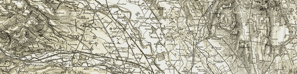 Old map of Carzield in 1901-1905