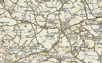 Old map of Carzise in 1900
