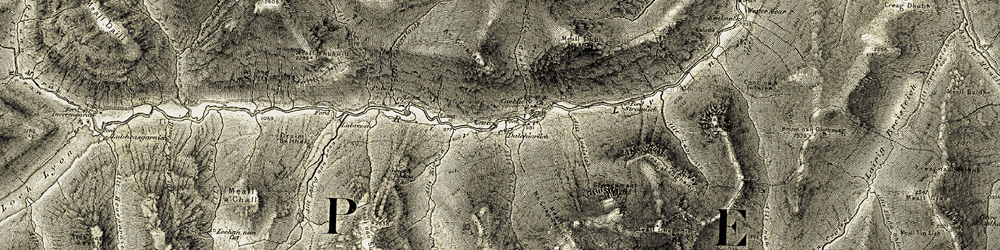 Old map of Allt Rioran in 1906