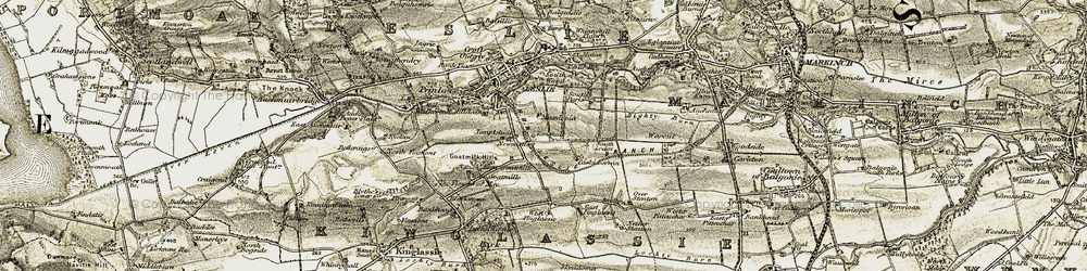 Old map of Caskieberran in 1903-1908