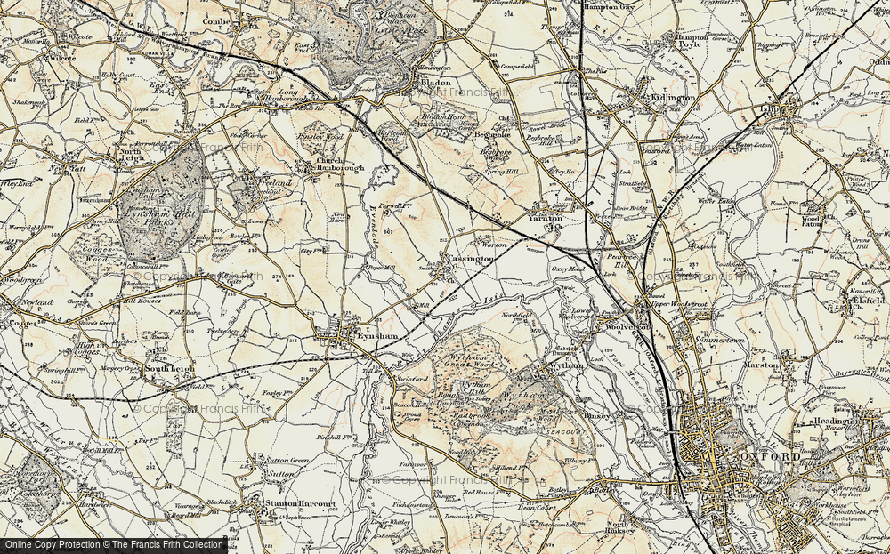 Old Map of Cassington, 1898-1899 in 1898-1899