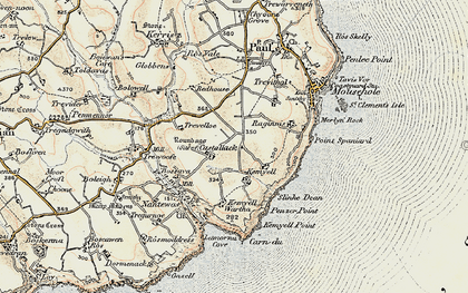 Old map of Castallack in 1900