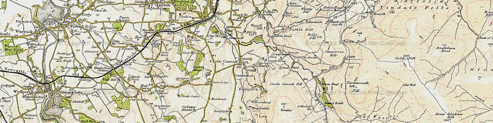 Old map of Castle Carrock in 1901-1904