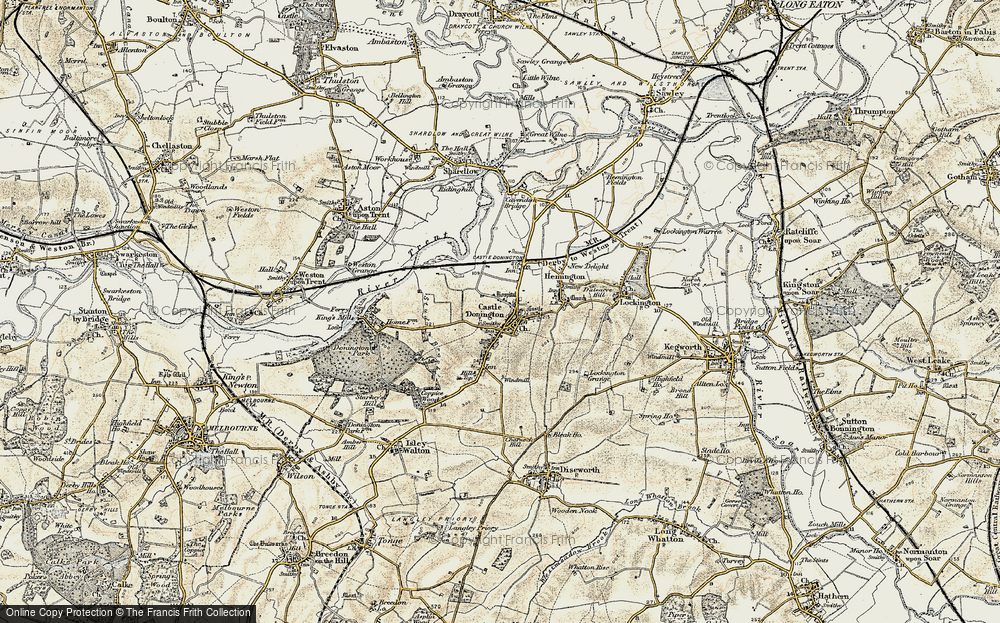 Old Map of Castle Donington, 1902-1903 in 1902-1903