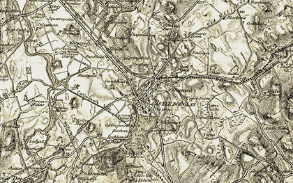 Old map of Castle Douglas in 1904-1905