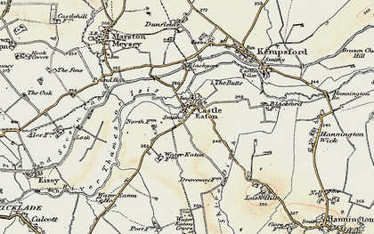 Old map of Droveway in 1898-1899