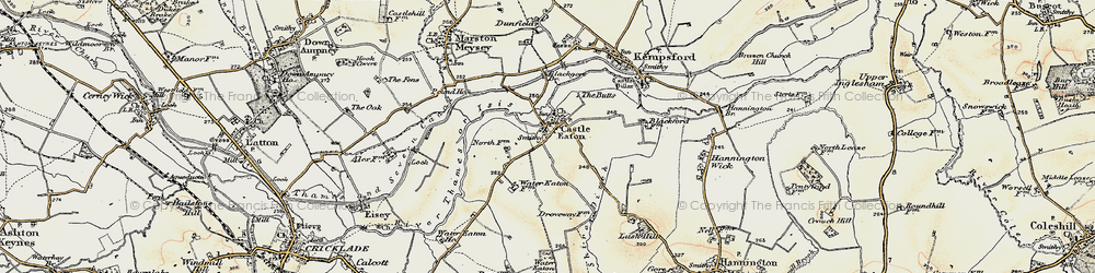 Old map of Droveway in 1898-1899