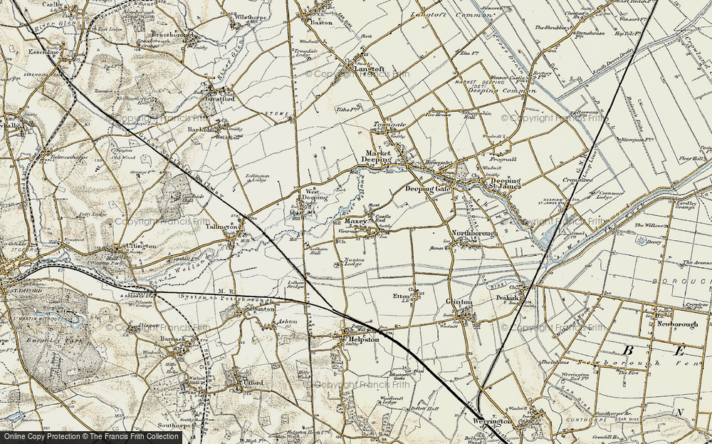 Old Map of Castle End, 1901-1902 in 1901-1902