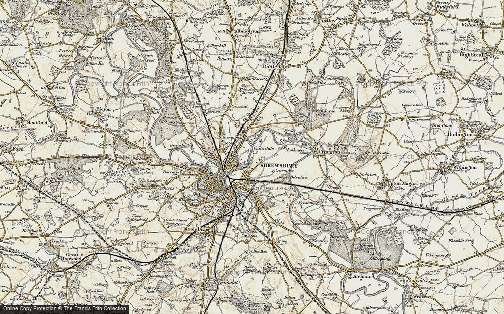 Old Map of Castle Fields, 1902 in 1902