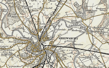 Old map of Castle Fields in 1902