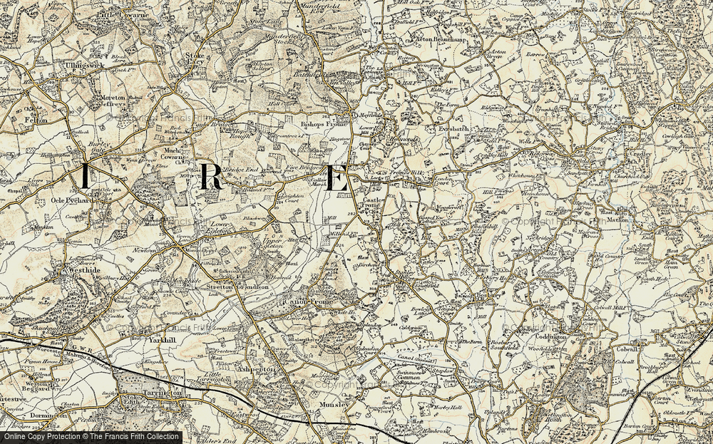 Old Map of Castle Frome, 1899-1901 in 1899-1901