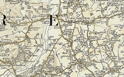 Old map of Castle Frome in 1899-1901