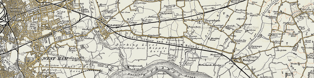 Old map of Castle Green in 1897-1902