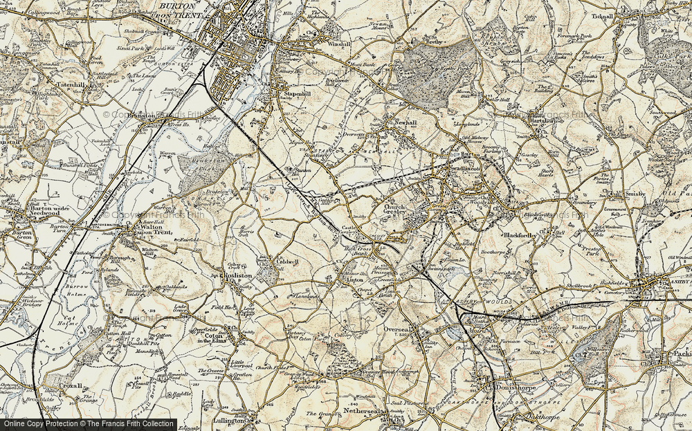 Old Map of Castle Gresley, 1902 in 1902