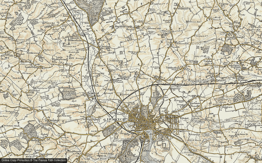 Old Map of Castle Hill, 1898-1901 in 1898-1901