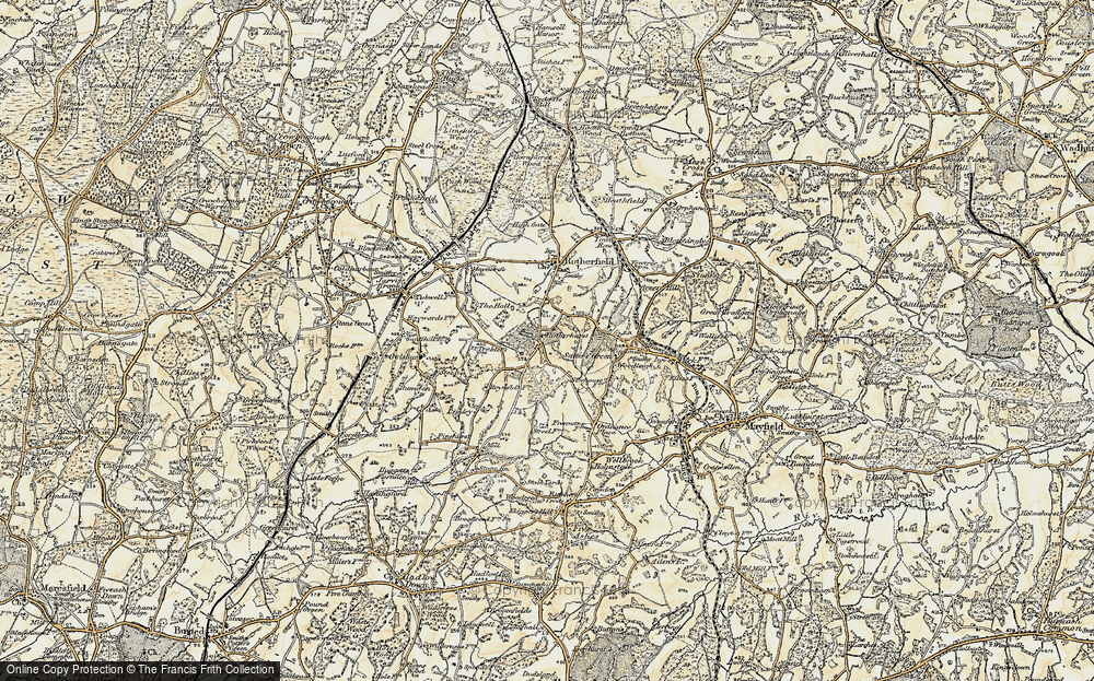 Old Map of Castle Hill, 1898 in 1898