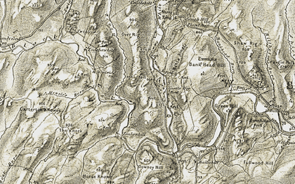 Old map of Bankhead Burn in 1901-1904