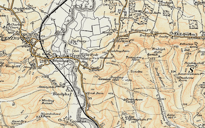 Old map of Beeding Hill in 1898