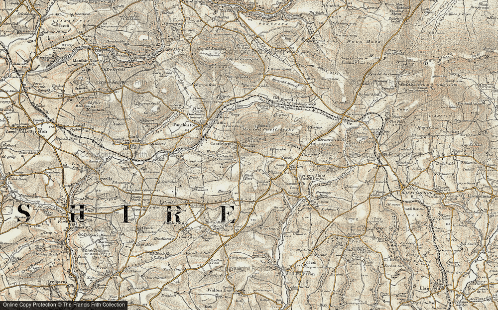 Old Map of Historic Map covering Morvil in 1901-1912