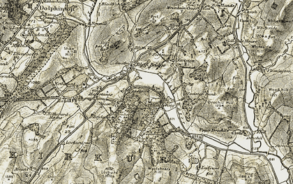 Old map of Castlecraig in 1903-1904