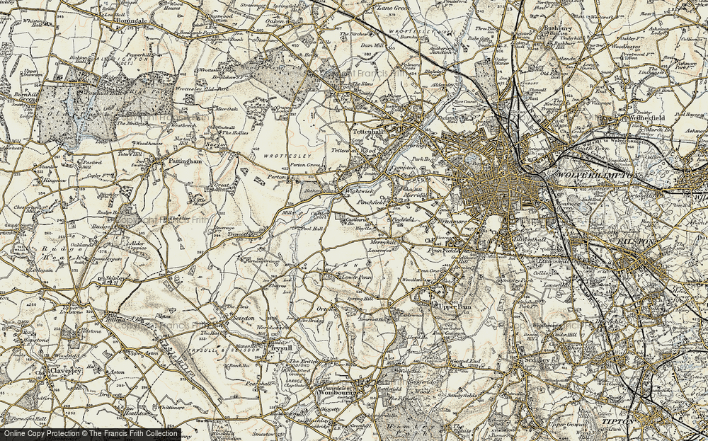 Old Map of Castlecroft, 1902 in 1902