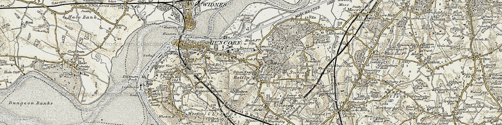 Old map of Castlefields in 1902-1903