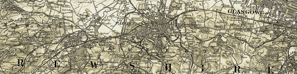 Old map of Castlehead in 1905-1906