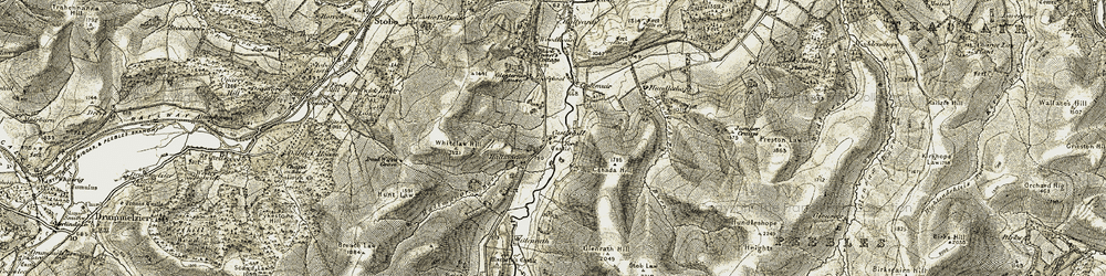 Old map of Castlehill in 1903-1904