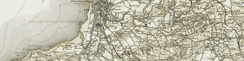 Old map of Castlehill in 1904-1906