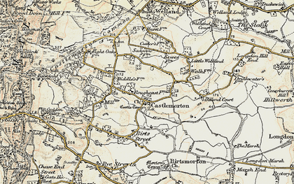 Old map of Castlemorton in 1899-1901