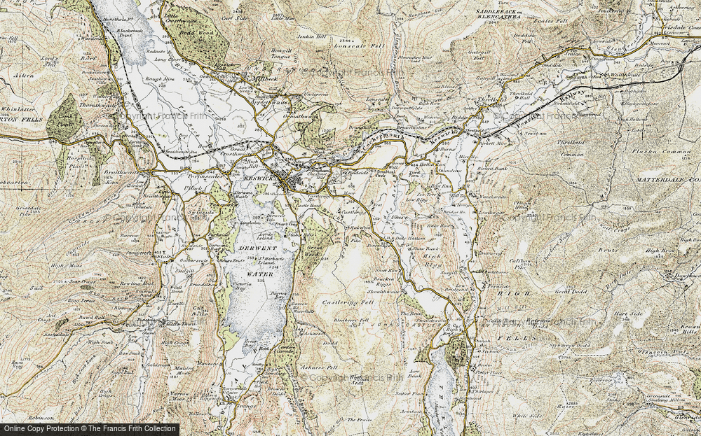 Old Map of Historic Map covering Brockle Beck in 1901-1904