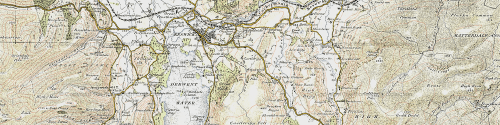 Old map of Castlerigg in 1901-1904